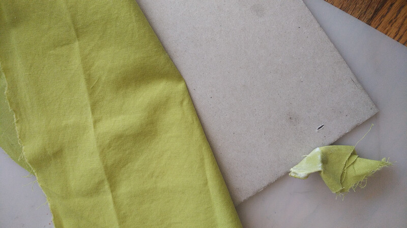 Gluing the fabric