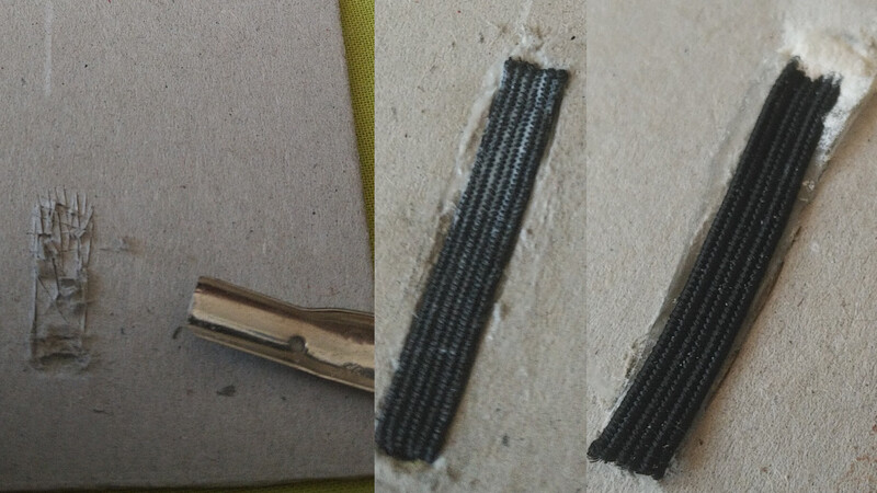 Glued in cord